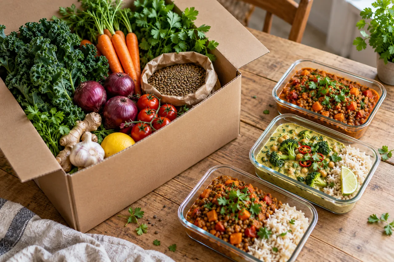Vegetariska matkassar och veganska matlådor
