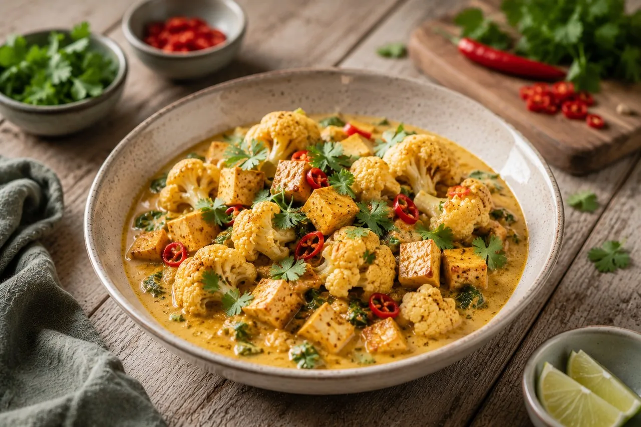 Curry med blomkål och tofu