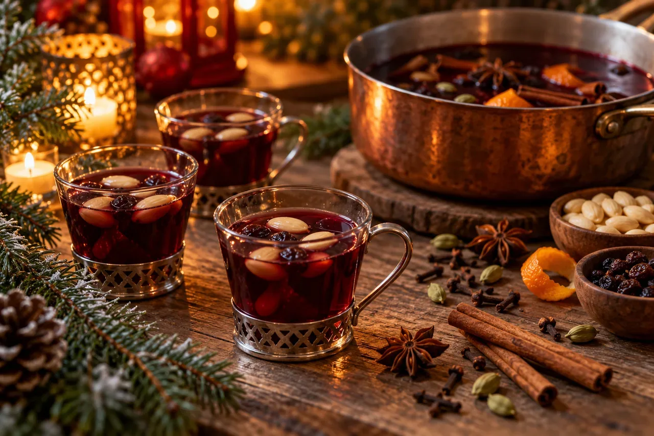 Hemgjord glögg med eller utan alkohol