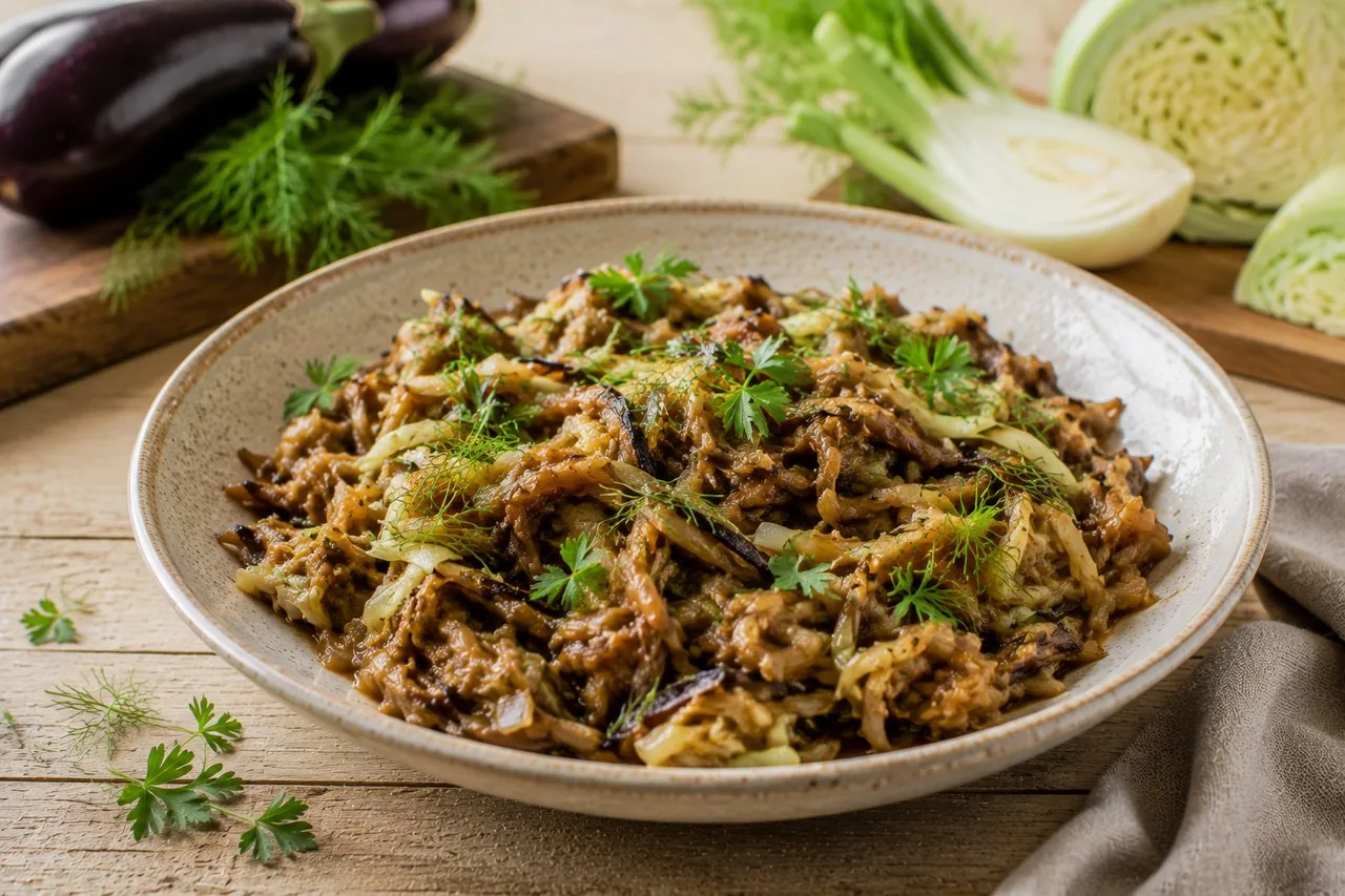 Pulled aubergine