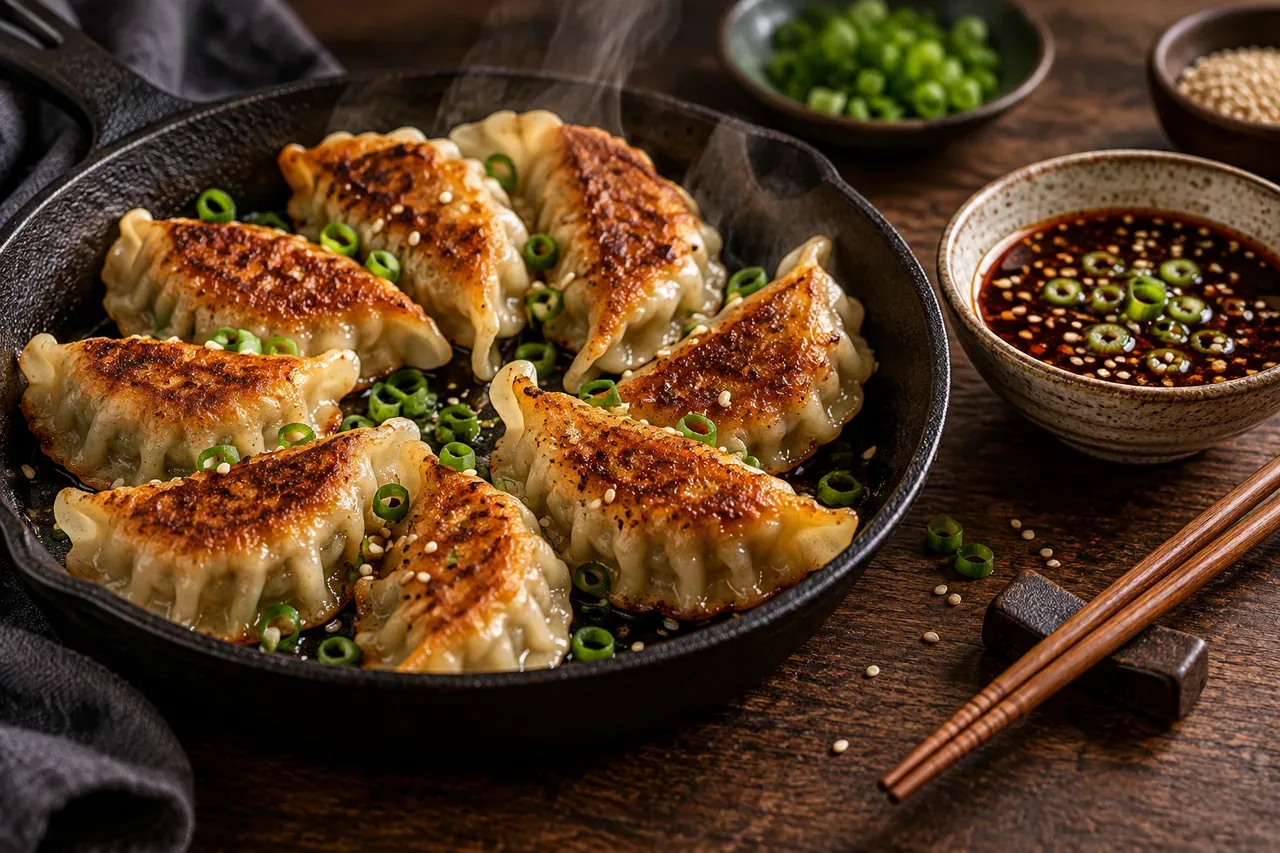 Veganska dumplings med svamp och vitkål